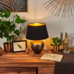 Hofstein Tapona Tischleuchte Anthrazit, 1-flammig 19 Hofstein Tapona Tischleuchte Anthrazit, 1-flammig -Günstiges Tischlampen Geschäft tapona tischleuchte h3536155 6