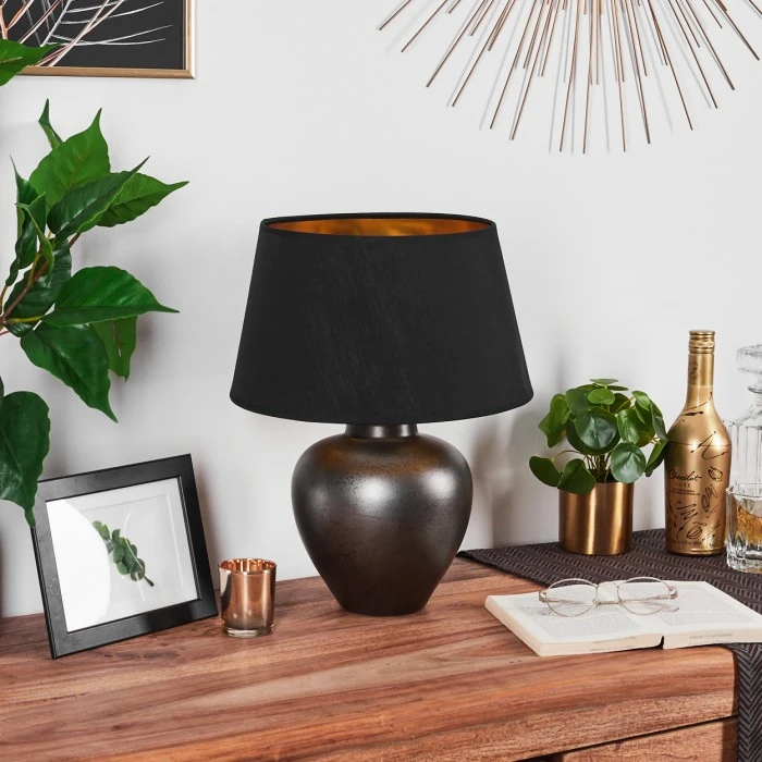 Hofstein Tapona Tischleuchte Anthrazit, 1-flammig 12 Hofstein Tapona Tischleuchte Anthrazit, 1-flammig – Bild 10