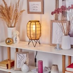 Hofstein Tebary Tischleuchte Schwarz, 1-flammig