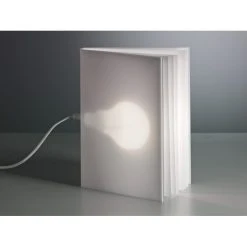 Tecnolumen Booklight Tischleuchte Weiß, 1-flammig