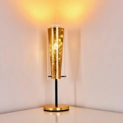 Hofstein Tegna Tischleuchte Schwarz-Gold, 1-flammig -Günstiges Tischlampen Geschäft tegna tischleuchte h3288481 do1 2