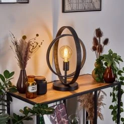 Hofstein Tercel Tischleuchte Schwarz, 1-flammig