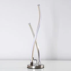 Hofstein Tervo Tischleuchte LED Nickel-Matt, 2-flammig -Günstiges Tischlampen Geschäft tervo tischleuchte h3111116 do1 17