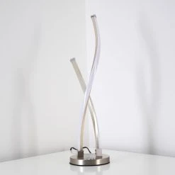 Hofstein Tervo Tischleuchte LED Nickel-Matt, 2-flammig -Günstiges Tischlampen Geschäft tervo tischleuchte h3111116 do1 6