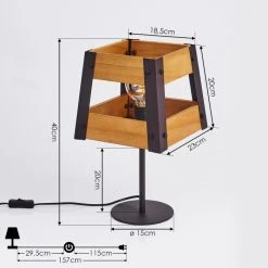 Hofstein Tiflis Tischleuchte Schwarz, 1-flammig -Günstiges Tischlampen Geschäft tiflis tischleuchte h3396940 3