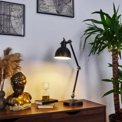 Hofstein Tilton Tischleuchte Nickel-Matt, Schwarz, 1-flammig -Günstiges Tischlampen Geschäft tilton tischleuchte h3412657 10