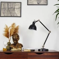 Hofstein Tilton Tischleuchte Nickel-Matt, Schwarz, 1-flammig -Günstiges Tischlampen Geschäft tilton tischleuchte h3412657 11