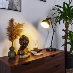 Hofstein Tilton Tischleuchte Nickel-Matt, Schwarz, 1-flammig -Günstiges Tischlampen Geschäft tilton tischleuchte h3412657 6