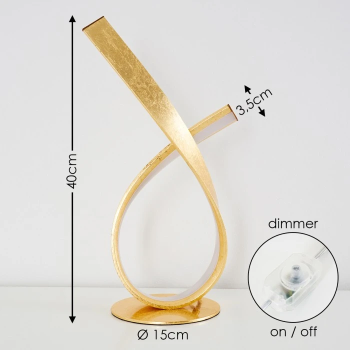 Hofstein Tischleuchte Medle LED Gold, 1-flammig 4 Hofstein Tischleuchte Medle LED Gold, 1-flammig – Bild 2