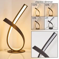 Hofstein Tischleuchte Medle LED Rostfarben, 1-flammig