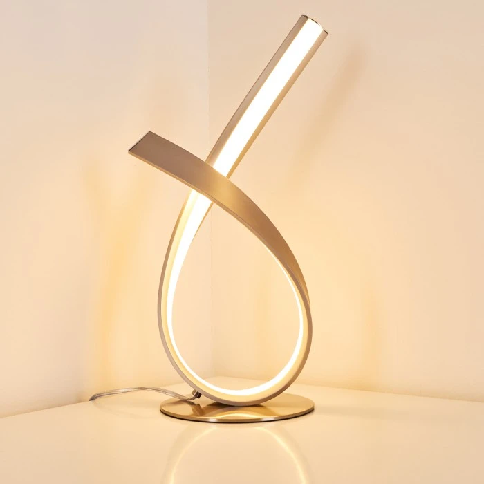 Hofstein Tischleuchte Medle LED Nickel-Matt, 1-flammig 19 Hofstein Tischleuchte Medle LED Nickel-Matt, 1-flammig – Bild 17