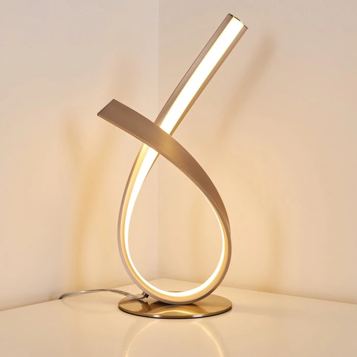 Hofstein Tischleuchte Medle LED Nickel-Matt, 1-flammig 20 Hofstein Tischleuchte Medle LED Nickel-Matt, 1-flammig – Bild 18