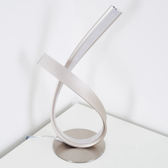 Hofstein Tischleuchte Medle LED Nickel-Matt, 1-flammig 6 Hofstein Tischleuchte Medle LED Nickel-Matt, 1-flammig – Bild 4