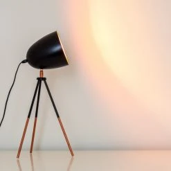 Hofstein Tischleuchte Montreal Schwarz, Kupferfarben, 1-flammig -Günstiges Tischlampen Geschäft tischleuchte montreal h000069 6