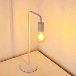 Hofstein Tischleuchte Valcolla Weiß, 1-flammig -Günstiges Tischlampen Geschäft tischleuchte valcolla h3285282 do1 6