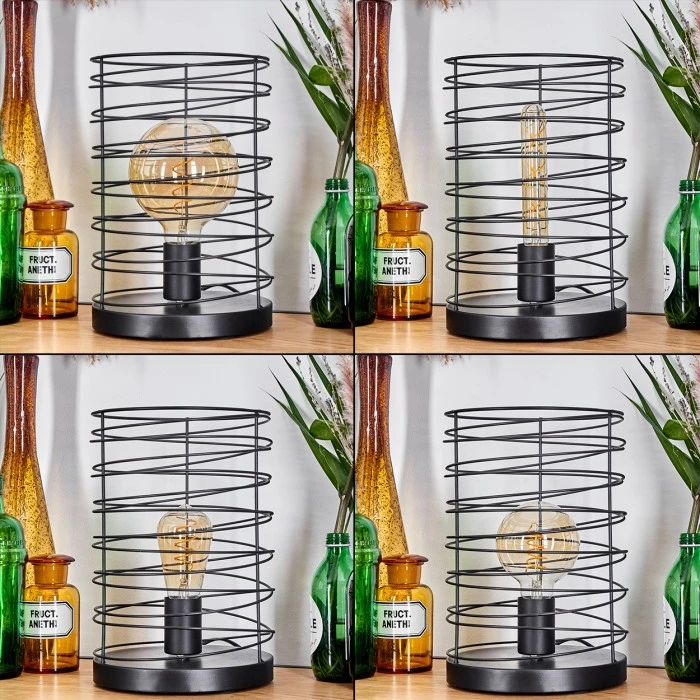 Hofstein Tobuna Tischleuchte Schwarz, 1-flammig 4 Hofstein Tobuna Tischleuchte Schwarz, 1-flammig – Bild 2