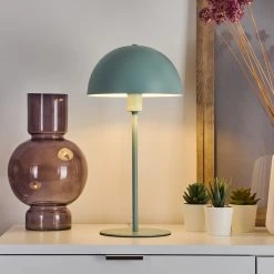 Hofstein Tom Kings Tischleuchte Grün, Weiß, 1-flammig