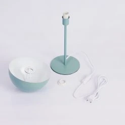 Hofstein Tom Kings Tischleuchte Grün, Weiß, 1-flammig -Günstiges Tischlampen Geschäft tom kings tischleuchte h3396148 4