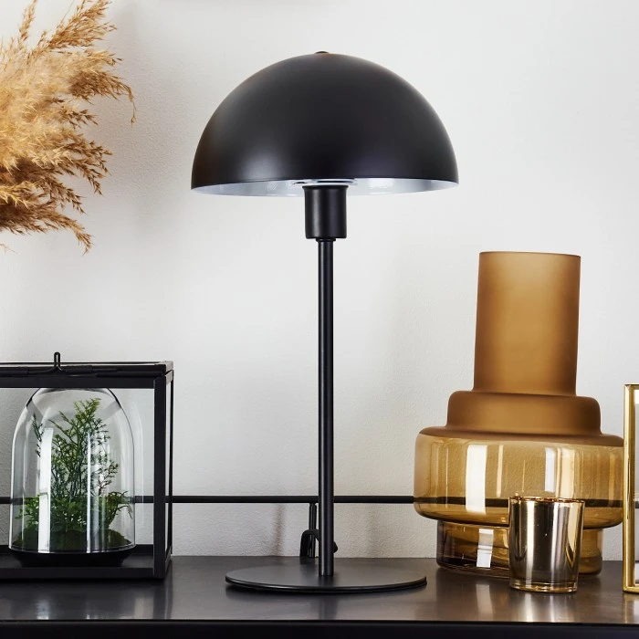 Hofstein Tom Kings Tischleuchte Schwarz, Weiß, 1-flammig 4 Hofstein Tom Kings Tischleuchte Schwarz, Weiß, 1-flammig – Bild 2