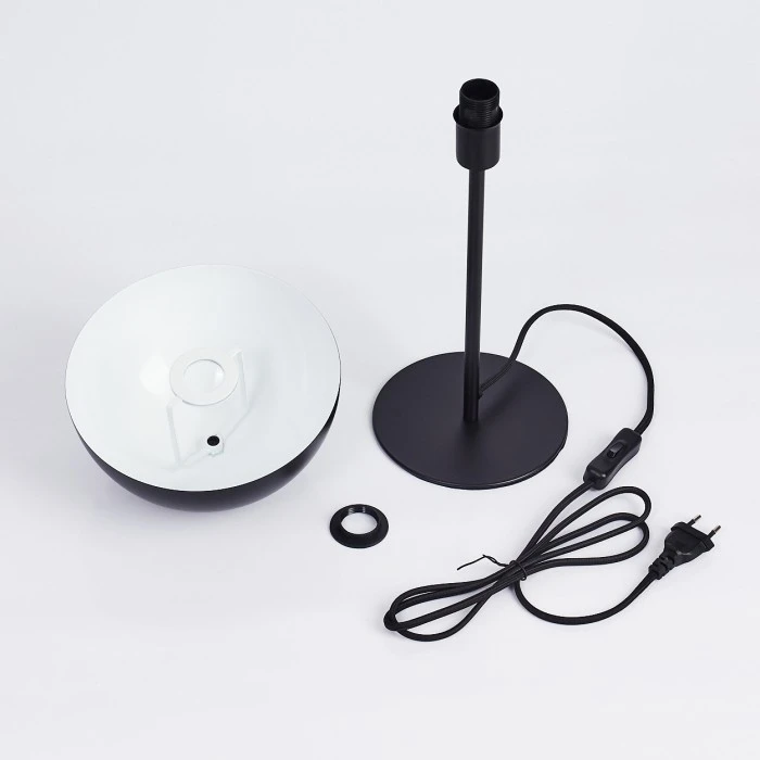 Hofstein Tom Kings Tischleuchte Schwarz, Weiß, 1-flammig 7 Hofstein Tom Kings Tischleuchte Schwarz, Weiß, 1-flammig – Bild 5