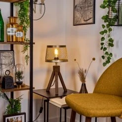 Hofstein Tomaca Tischleuchte Messing, Naturfarben, 1-flammig -Günstiges Tischlampen Geschäft tomaca tischleuchte h3575543 8