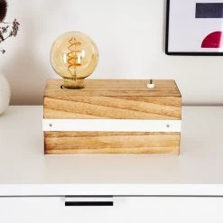 Hofstein Torrevieja Tischleuchte Weiß, Holz hell, 1-flammig 19 Hofstein Torrevieja Tischleuchte Weiß, Holz hell, 1-flammig -Günstiges Tischlampen Geschäft torrevieja tischleuchte h3368732 3