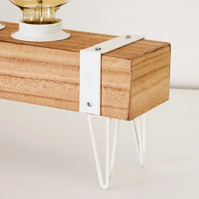 Hofstein Torrevieja Tischleuchte Weiß, Holz hell, 4-flammig 9 Hofstein Torrevieja Tischleuchte Weiß, Holz hell, 4-flammig – Bild 7