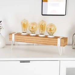 Hofstein Torrevieja Tischleuchte Weiß, Holz hell, 4-flammig 26 Hofstein Torrevieja Tischleuchte Weiß, Holz hell, 4-flammig -Günstiges Tischlampen Geschäft torrevieja tischleuchte h3368756 9