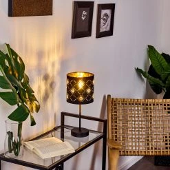 Hofstein Trasancos Tischleuchte Schwarz, 1-flammig