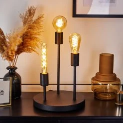 Hofstein Travesias Tischleuchte Schwarz, 3-flammig -Günstiges Tischlampen Geschäft travesias tischleuchte h3396872 6