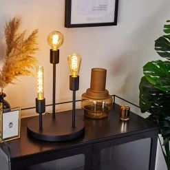 Hofstein Travesias Tischleuchte Schwarz, 3-flammig -Günstiges Tischlampen Geschäft travesias tischleuchte h3396872 9