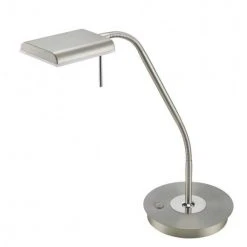 Trio Leuchten BERGAMO Tischleuchte LED Nickel-Matt, 1-flammig