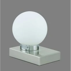 Trio Leuchten DAVI Tischleuchte Nickel-Matt, Edelstahl, 1-flammig