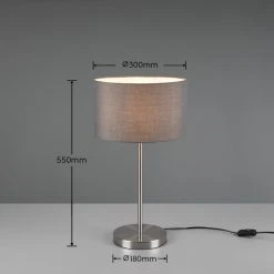 Trio Leuchten Hotel Tischleuchte Nickel-Matt, 1-flammig -Günstiges Tischlampen Geschäft trio leuchten hotel tischleuchte 511100111 3