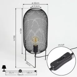 Hofstein Troujillo Tischleuchte Schwarz, 1-flammig -Günstiges Tischlampen Geschäft troujillo tischleuchte h3451809 3