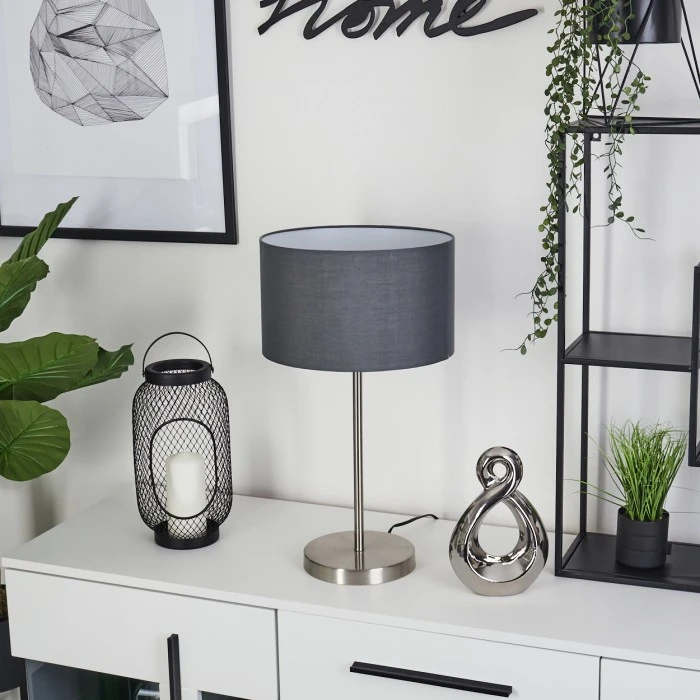 Hofstein Tveid Tischleuchte Nickel-Matt, 1-flammig 14 Hofstein Tveid Tischleuchte Nickel-Matt, 1-flammig – Bild 12