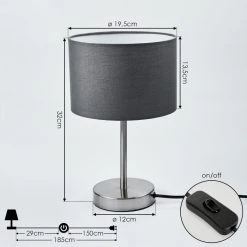 Hofstein Tveid Tischleuchte Nickel-Matt, 1-flammig 15 Hofstein Tveid Tischleuchte Nickel-Matt, 1-flammig -Günstiges Tischlampen Geschäft tveid tischleuchte h3567296 3