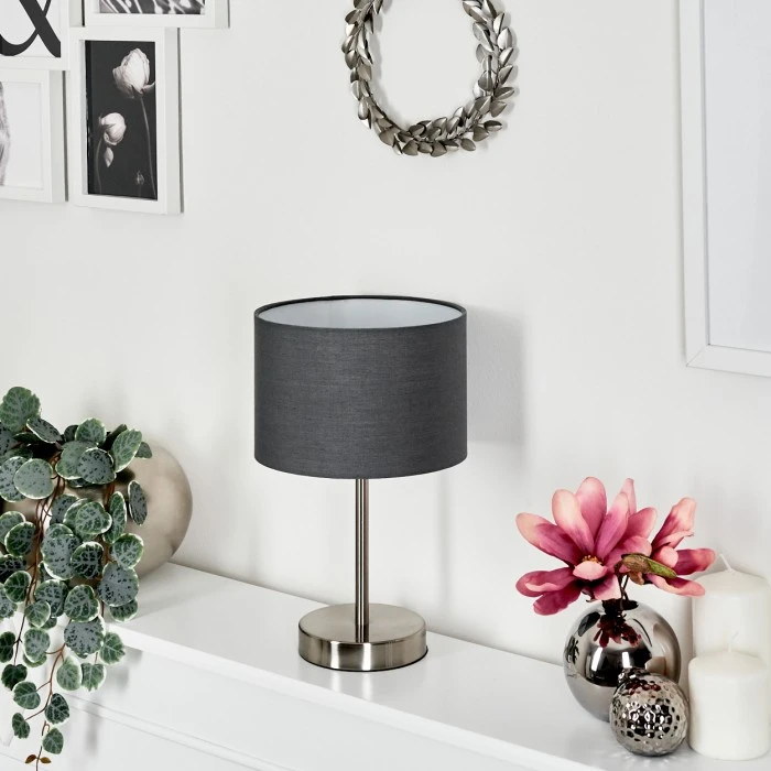 Hofstein Tveid Tischleuchte Nickel-Matt, 1-flammig 12 Hofstein Tveid Tischleuchte Nickel-Matt, 1-flammig – Bild 10