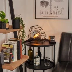 Hofstein Uarau Tischleuchte Schwarz, 1-flammig