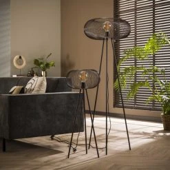 Hofstein Vagney Tischleuchte Nickel-Matt, Schwarz, 1-flammig -Günstiges Tischlampen Geschäft vagney tischleuchte h3591840 2