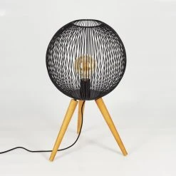 Hofstein Valley Tischleuchte Holz hell, 1-flammig -Günstiges Tischlampen Geschäft valley tischleuchte h3412572 7