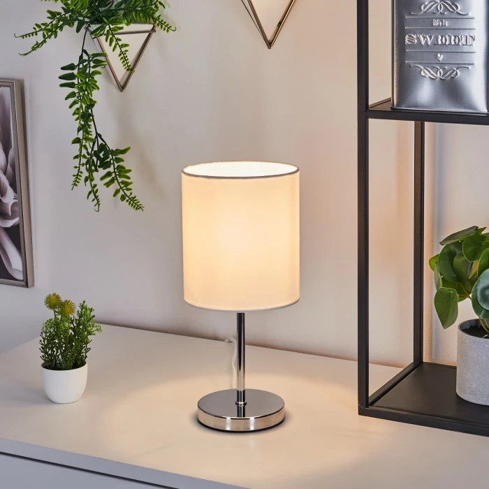 Hofstein Varmo Tischleuchte Chrom, 1-flammig 11 Hofstein Varmo Tischleuchte Chrom, 1-flammig – Bild 9