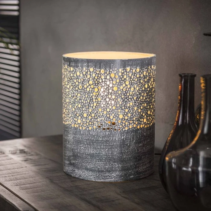 Hofstein VEENHUIZEM Tischleuchte Grau, 1-flammig 3 Hofstein VEENHUIZEM Tischleuchte Grau, 1-flammig