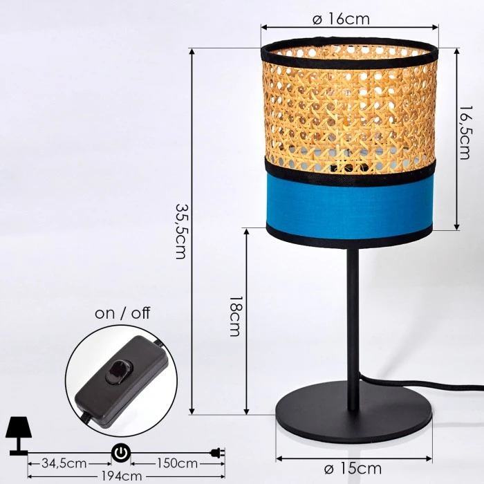 Hofstein Veenkloster Tischleuchte Schwarz, 1-flammig 6 Hofstein Veenkloster Tischleuchte Schwarz, 1-flammig – Bild 4