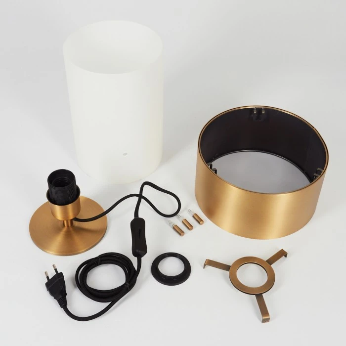 Hofstein Vegreville Tischleuchte Messing, 1-flammig 7 Hofstein Vegreville Tischleuchte Messing, 1-flammig – Bild 5