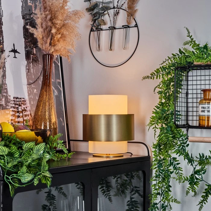 Hofstein Vegreville Tischleuchte Messing, 1-flammig 11 Hofstein Vegreville Tischleuchte Messing, 1-flammig – Bild 9