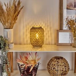 Hofstein Venus Tischleuchte Schwarz, Naturfarben, 1-flammig -Günstiges Tischlampen Geschäft venus tischleuchte h3577936 6