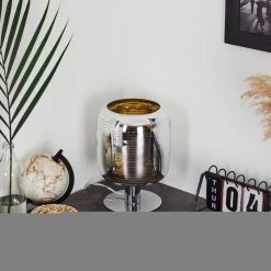 Hofstein Verasara Tischleuchte Chrom, 1-flammig -Günstiges Tischlampen Geschäft verasara tischleuchte h3406014 11