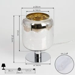 Hofstein Verasara Tischleuchte Chrom, 1-flammig -Günstiges Tischlampen Geschäft verasara tischleuchte h3406014 3