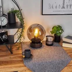 Hofstein Vilmar Tischleuchte Chrom, 1-flammig